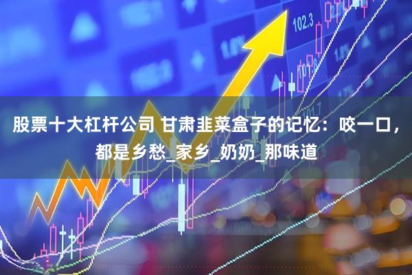 股票十大杠杆公司 甘肃韭菜盒子的记忆：咬一口，都是乡愁_家乡_奶奶_那味道